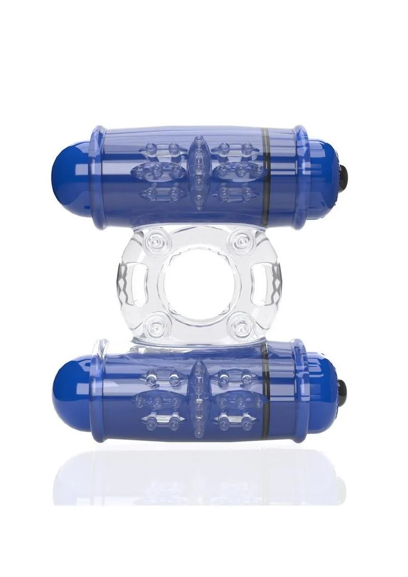 4b Double Wammy Silicone Rechargeable Dual Vibrating Couples Cock Ring - Image 10