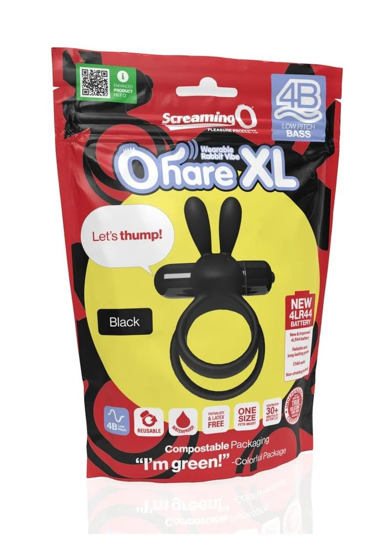 4b Ohare XL Rechargeable Silicone Rabbit Vibrating Cock Ring - Image 11