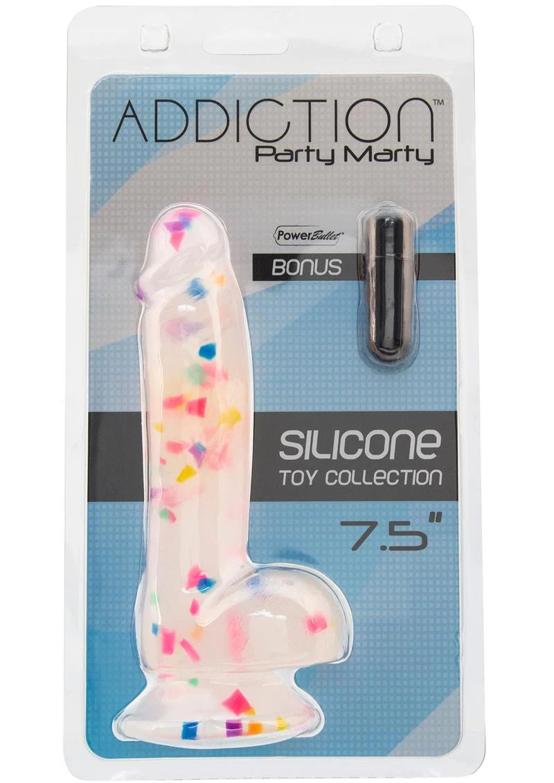 Addiction Party Marty Silicone Dildo with Balls - Image 3