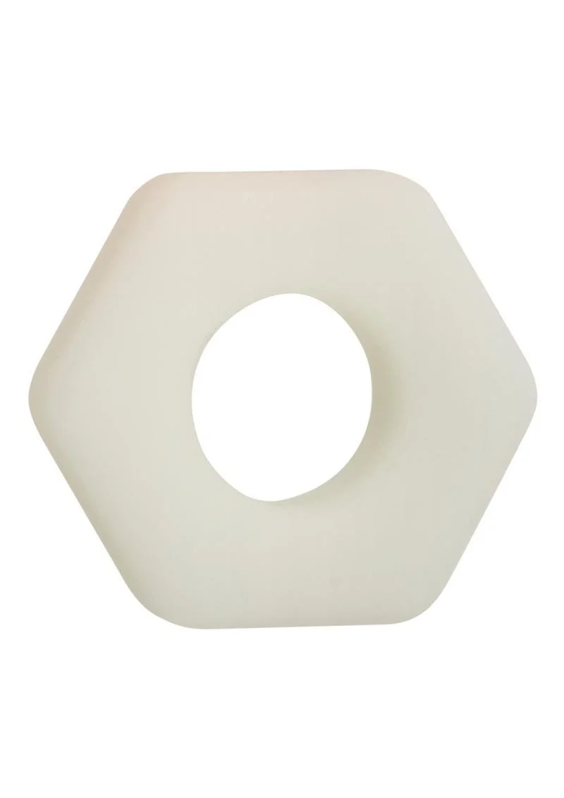 Alpha Glow In The Dark Liquid Silicone Prolong Sexagon Ring - Image 3