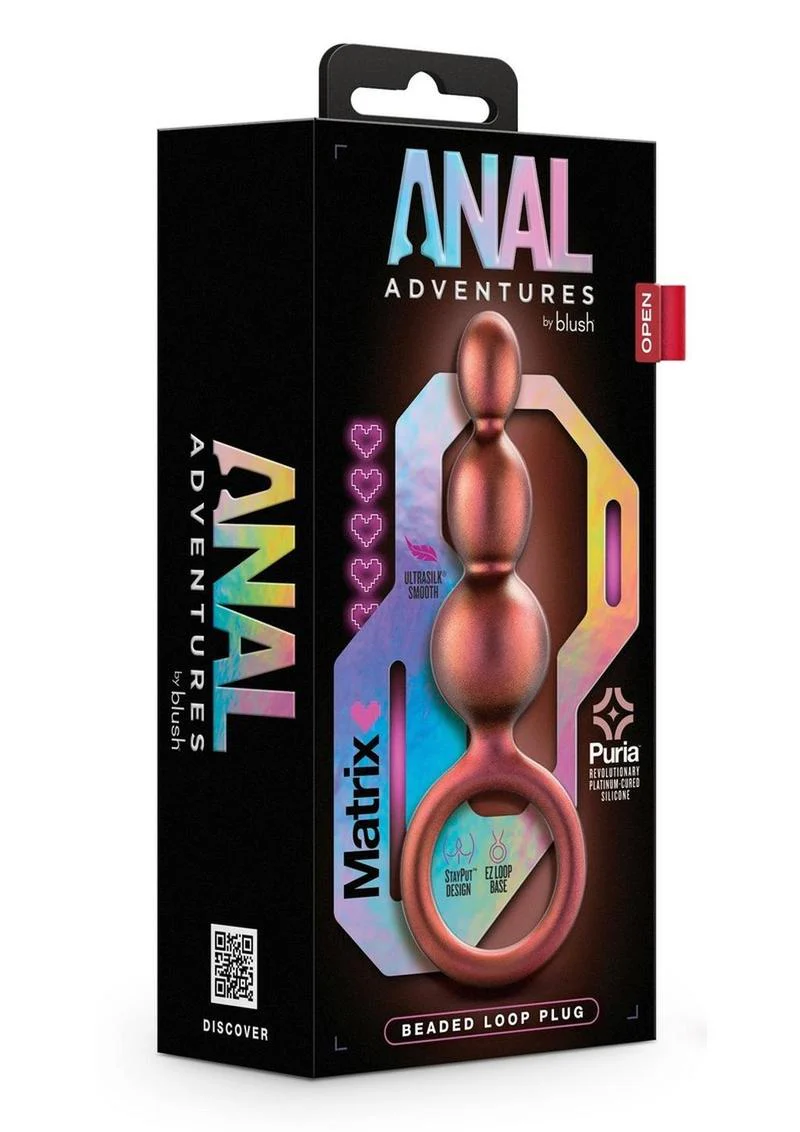 Anal Adventures Matrix Beaded Loop Silicone Plug - Image 3