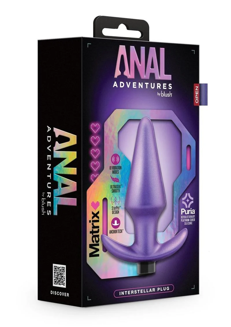 Anal Adventures Matrix Interstellar Plug Rechargeable Silicone Anal Plug - Astro - Image 4