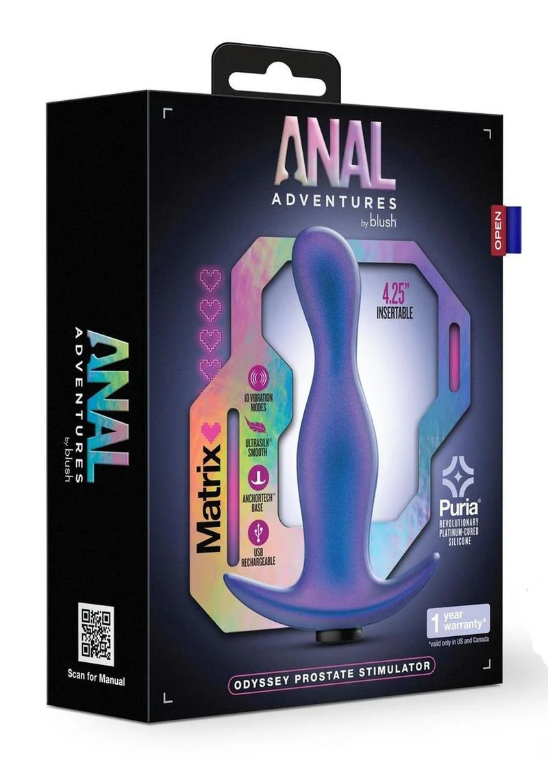 Anal Adventures Matrix Odyssey Prostate Silicone Rechargeable Stimulator - Space Age - Image 2