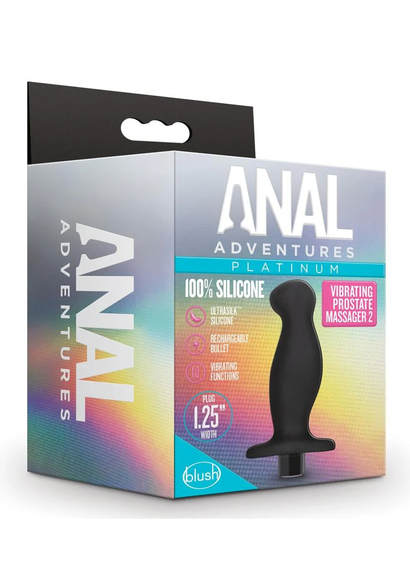 Anal Adventures Platinum Silicone Rechargeable Vibrating Prostate Massager 02 - Image 4