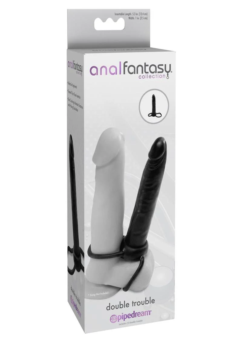 Anal Fantasy Collection Double Trouble Strap-On Cockring - Image 3