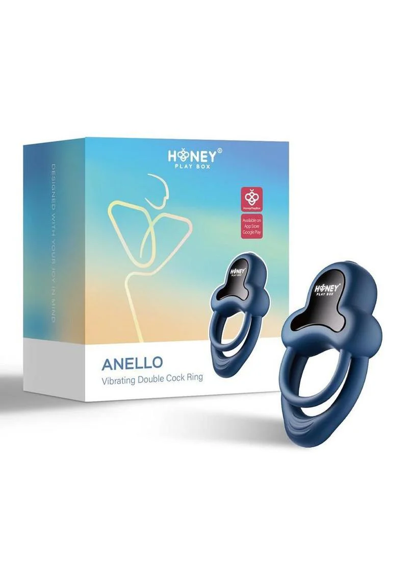 Anello App Control Vibrating Silicone Rechargeable Cock Ring with Clitoral Stimulator - Image 5