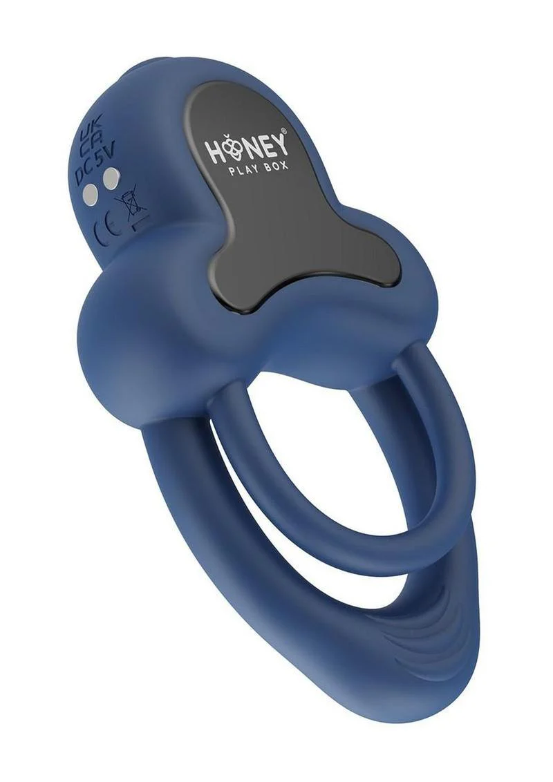 Anello App Control Vibrating Silicone Rechargeable Cock Ring with Clitoral Stimulator - Image 6