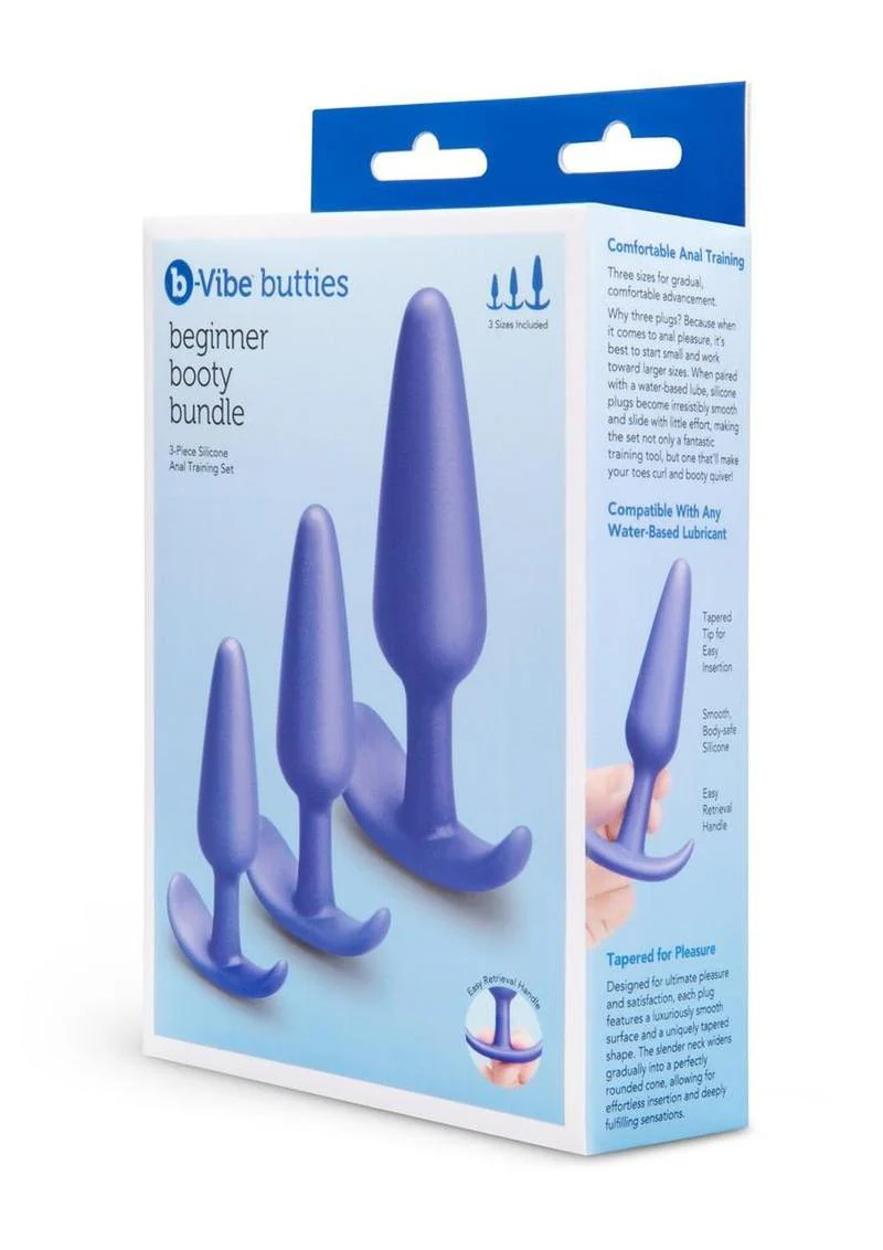 B-Vibe Butties Beginner Booty Bundle Silicone Anal Plug