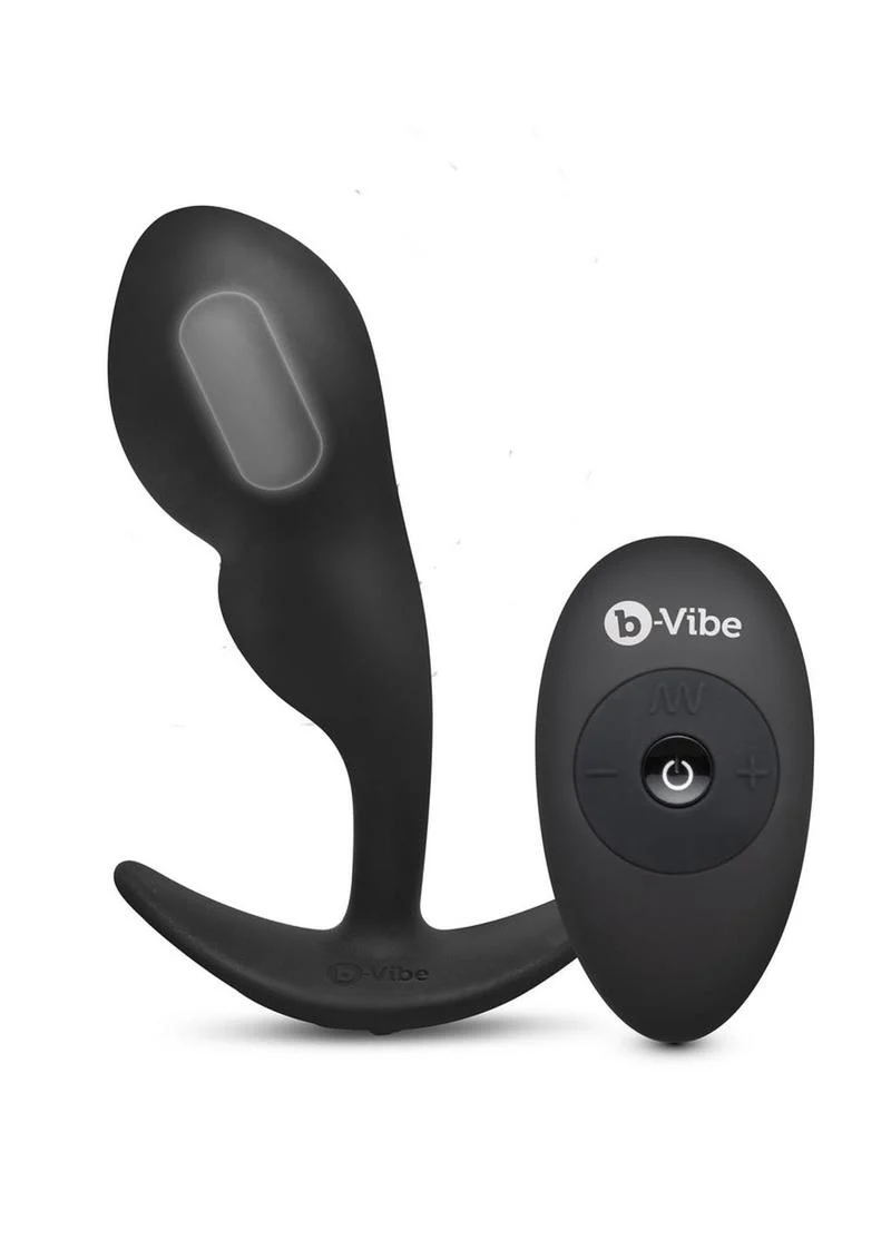 B-Vibe Remote Control P-Spot Rechargeable Silicone Snug Plug 145g - Image 2