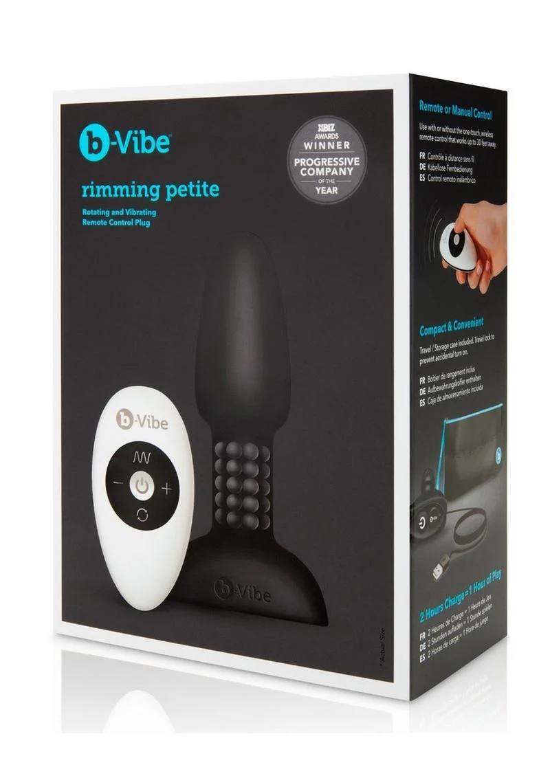 B-Vibe Rimming Petite Rechargeable Silicone Anal Plug with Remote Control - Image 11