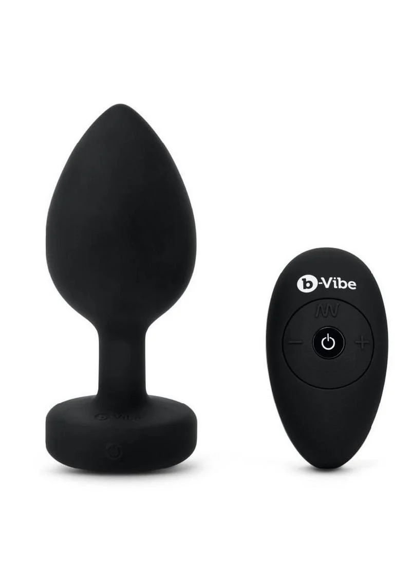 B-Vibe Vibrating Jewel Plug Rechargeable Silicone Anal Plug with Remote - Image 14