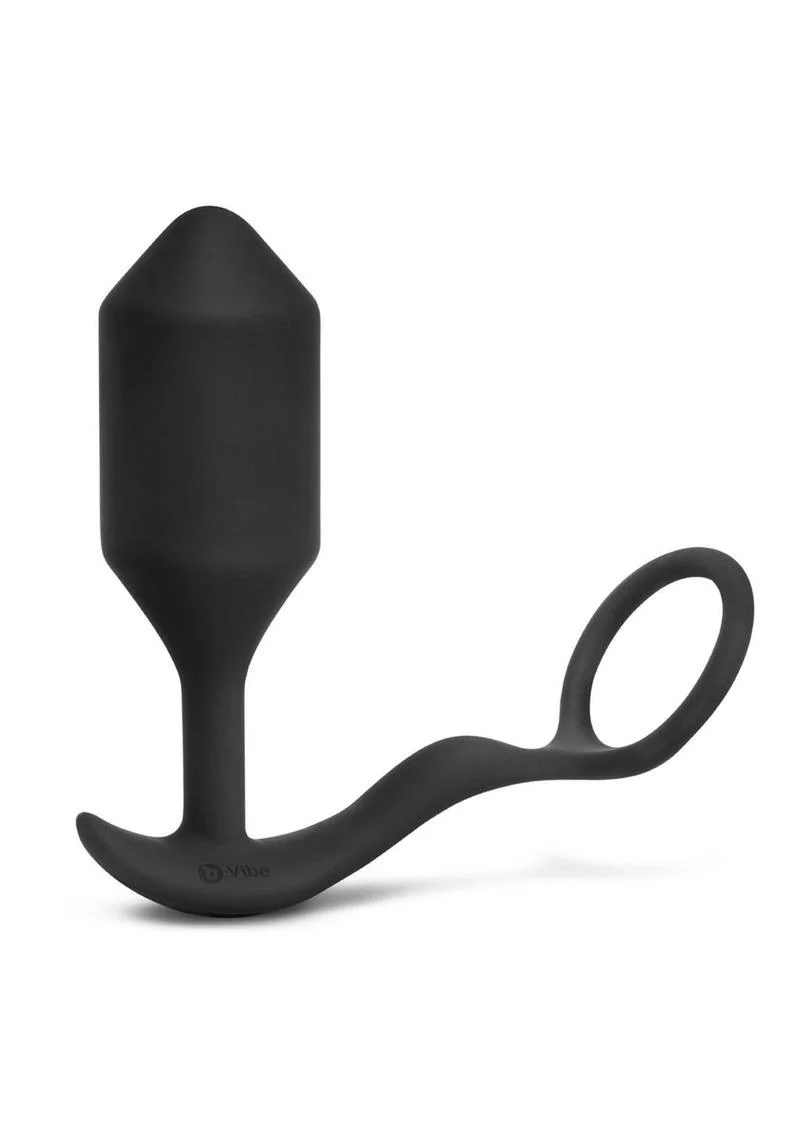 B-Vibe Vibrating Snug and Tug Rechargeable Silicone Cock Ring Andamp; Anal Plug - Image 6