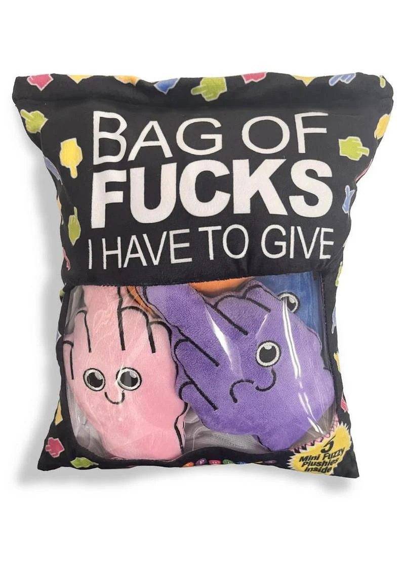 Bag Of Fucks I Have to Give Plushy Pillow with 5 Fingers - Image 2