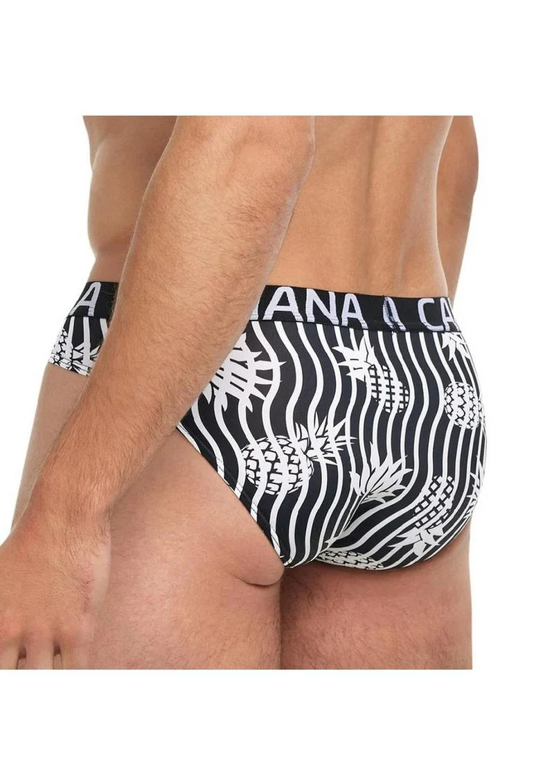 Banana Cabana Bikini Sm/Md Blk/Wht - Image 3