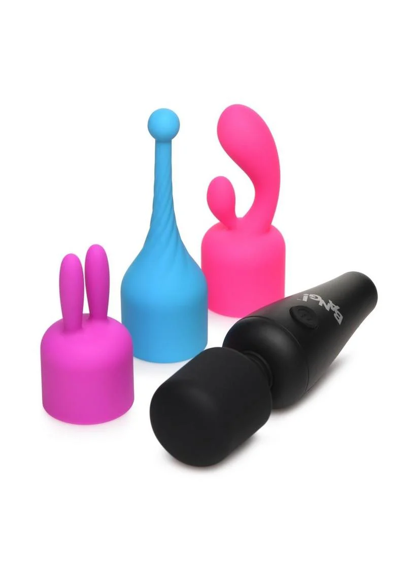Bang! 10x Mini Wand Set Rechargeable Silicone Vibrator with 3 Attachments - Image 3