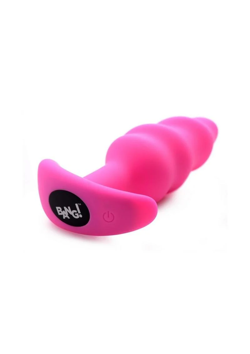 Bang! 21x Vibrating Silicone Rechargeable Swirl Butt Plug with Remote Control - Image 11