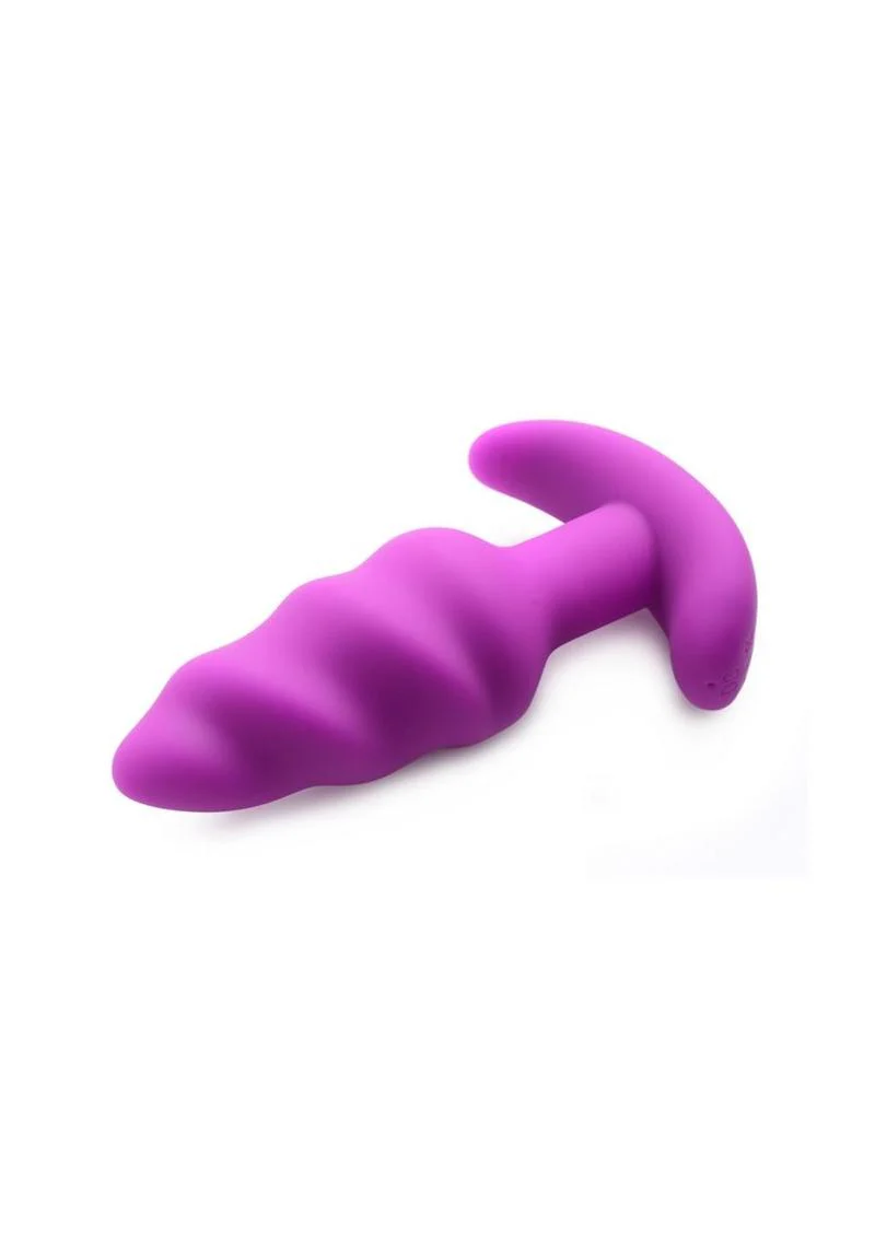 Bang! 21x Vibrating Silicone Rechargeable Swirl Butt Plug with Remote Control - Image 13