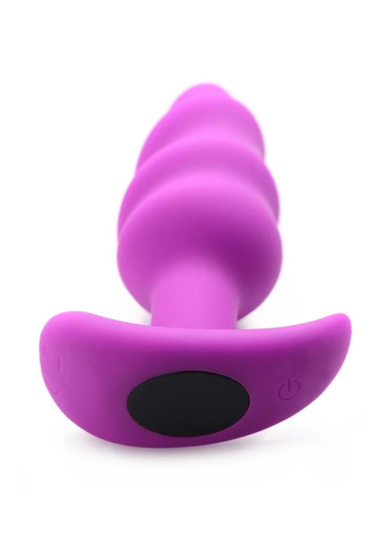 Bang! 21x Vibrating Silicone Rechargeable Swirl Butt Plug with Remote Control - Image 14