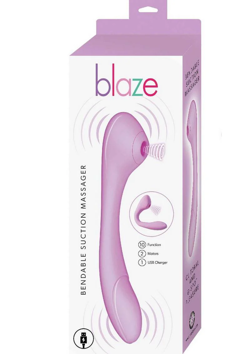 Blaze Bendable Suction Rechargeable Silicone Massager - Image 6