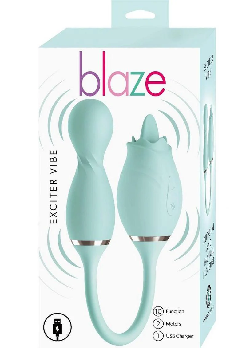 Blaze Exciter Rechargeable Silicone Dual Stimulating Vibrator - Image 8