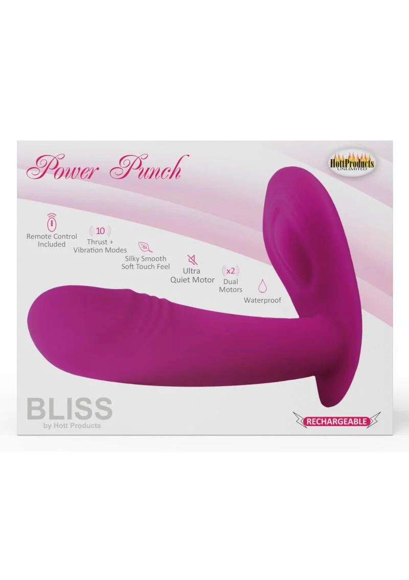 Bliss Power Punch USB Magnetic Rechargeable Silicone Dual Vibe Vibrator Waterproof - Image 4