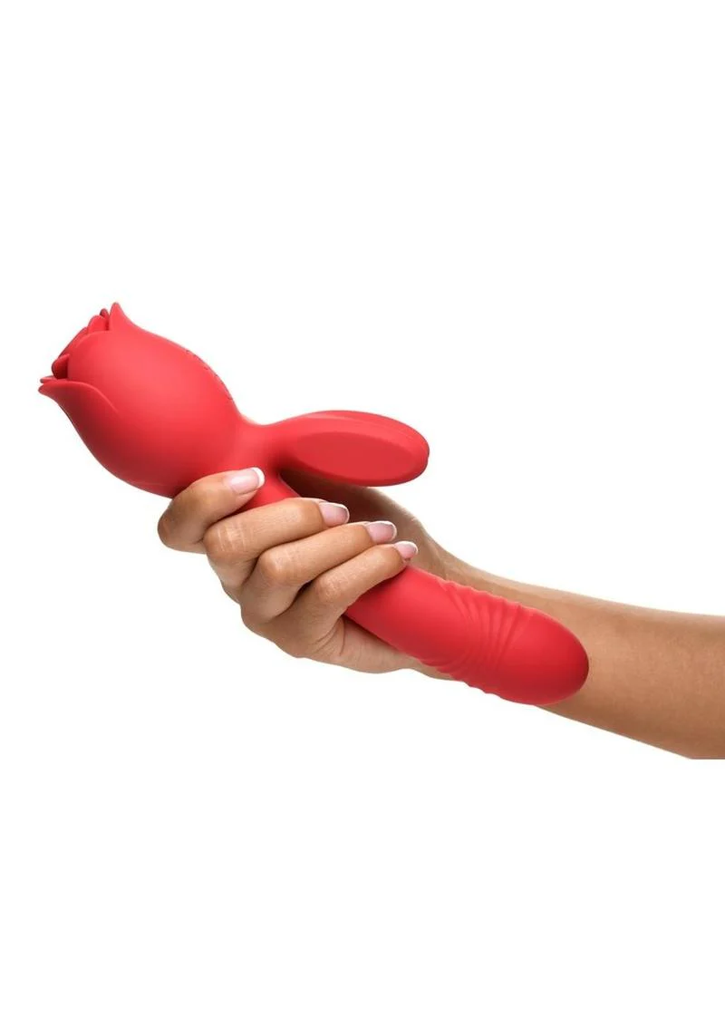 Bloomgasm Blooming Bunny Sucking and Thrusting Silicone Rechargeable Rabbit Vibrator - Image 3
