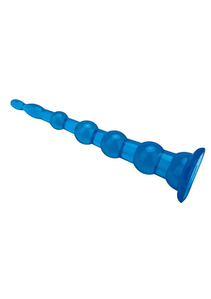 Blue Line Anal Beads with Suction Cup - Image 5