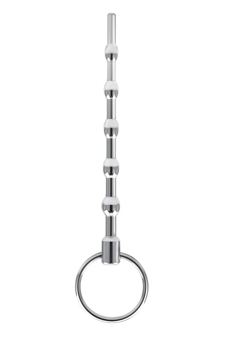 Blue Line Beaded Urethral Sound 4.5in - Stainless - Image 3