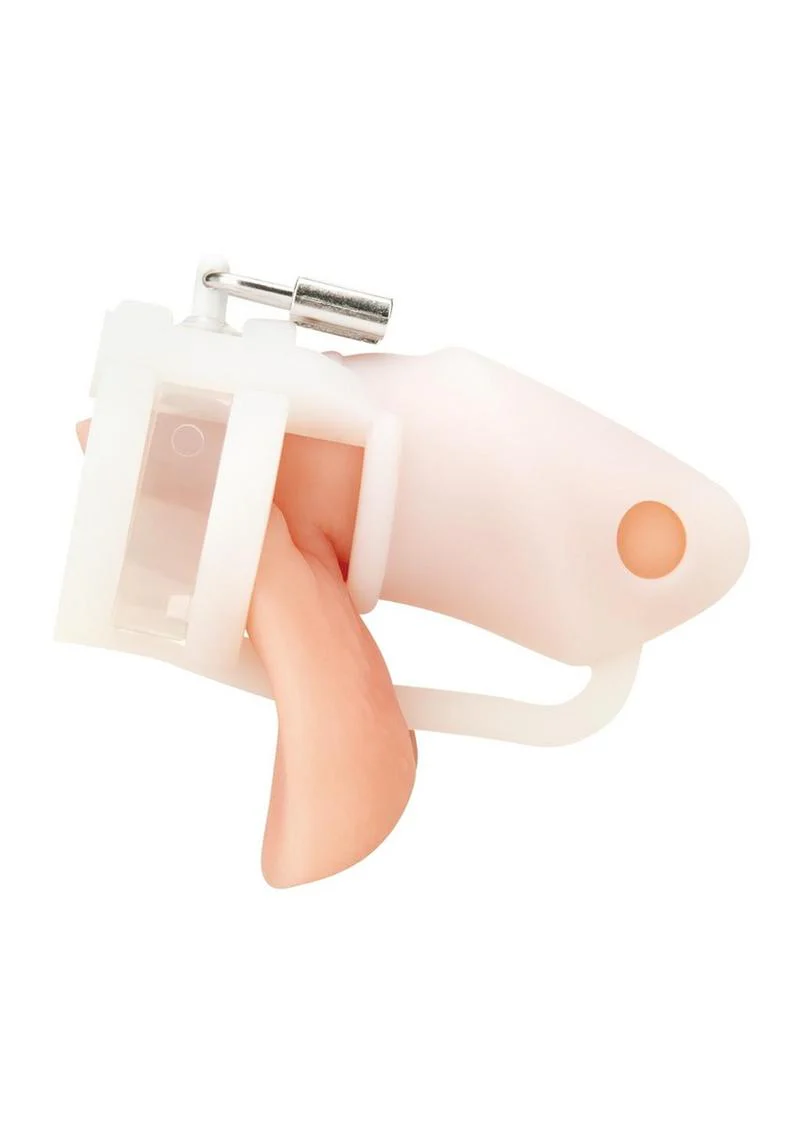 Blue Line Silicone Cock Cage with Ball Divider - Image 3
