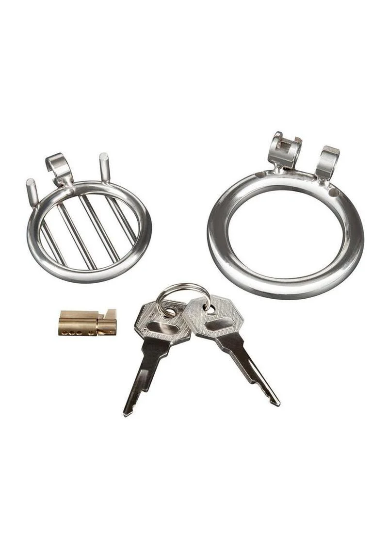 Blueline Stainless Steel Inverted Micro Jail Time Chastity Cage - Image 4