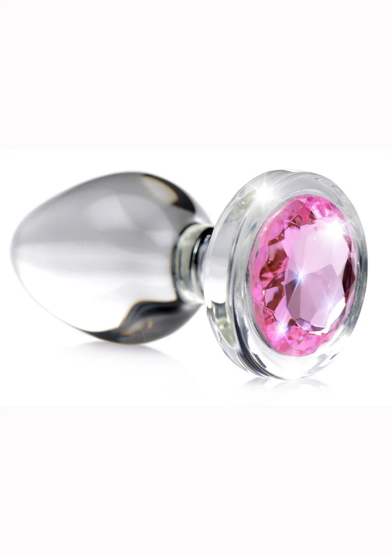 Booty Sparks Pink Gem Glass Anal Plug - Image 2
