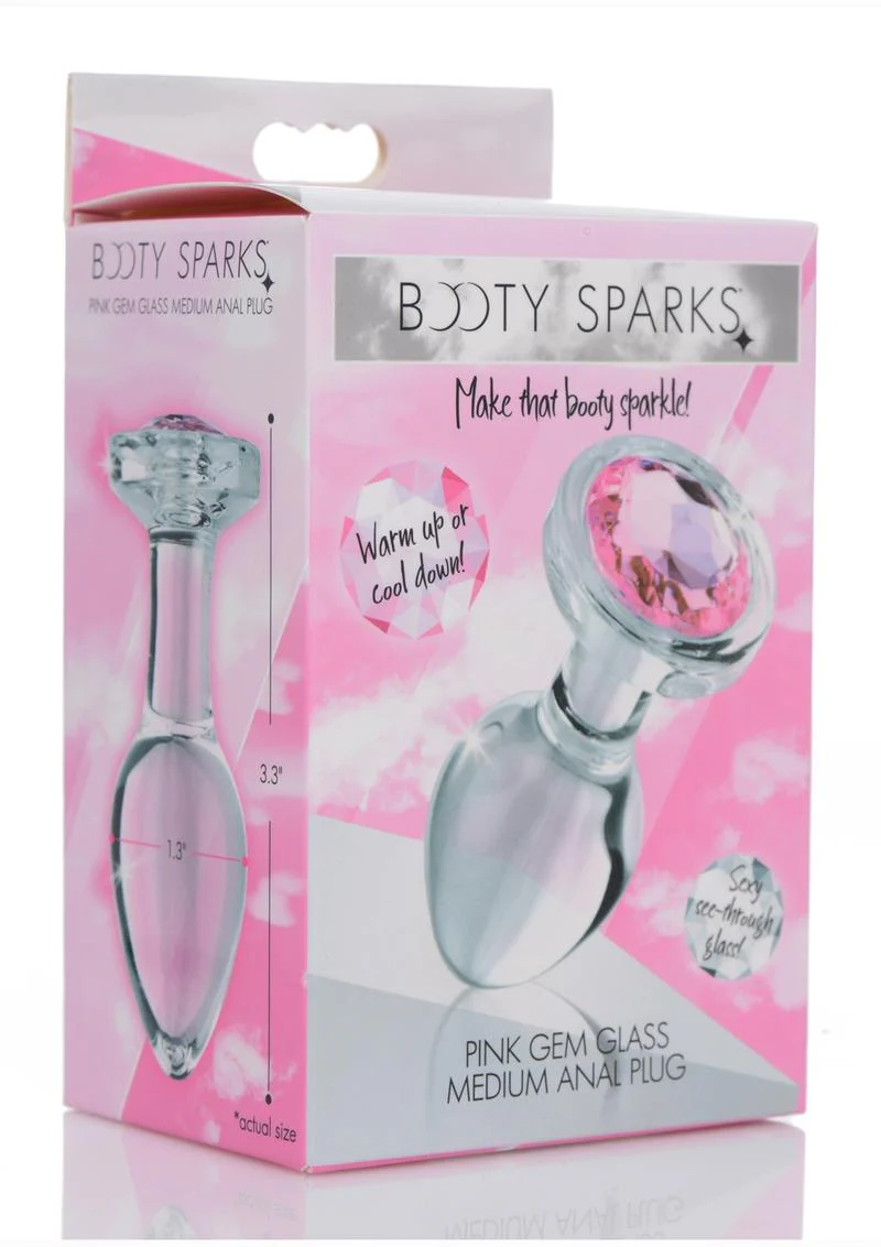 Booty Sparks Pink Gem Glass Anal Plug - Image 5