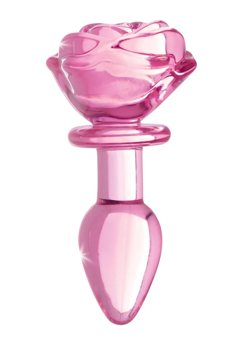 Booty Sparks Pink Rose Glass Anal Plug - Image 6