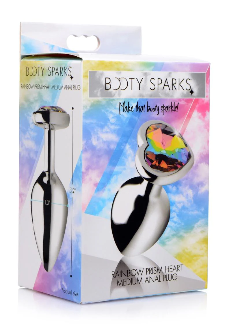 Booty Sparks Rainbow Prism Heart Anal Plug - Image 6