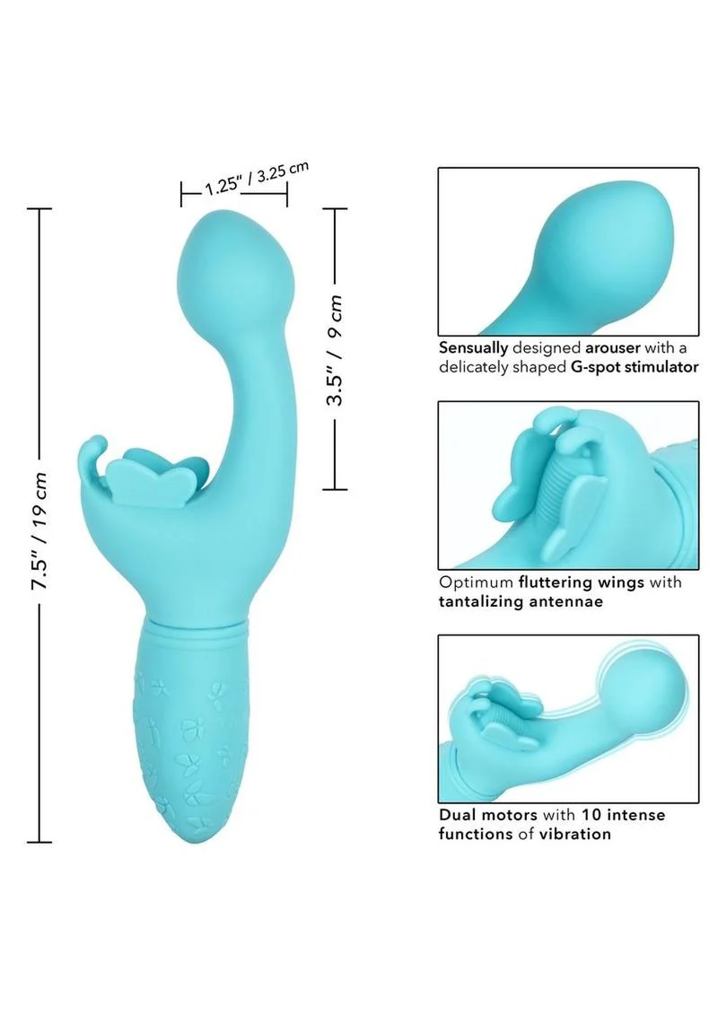 Butterfly Kiss Rechargeable Silicone Dual Vibrator - Image 4