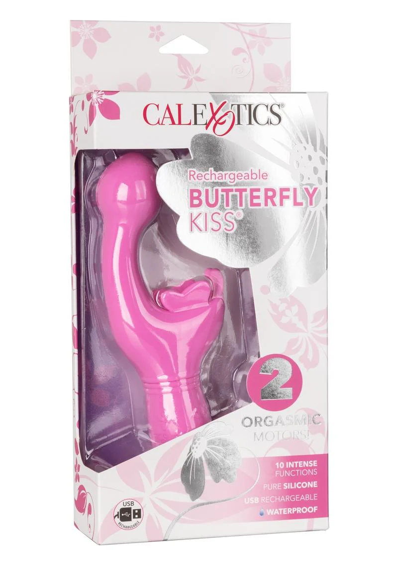 Butterfly Kiss Rechargeable Silicone Dual Vibrator - Image 5