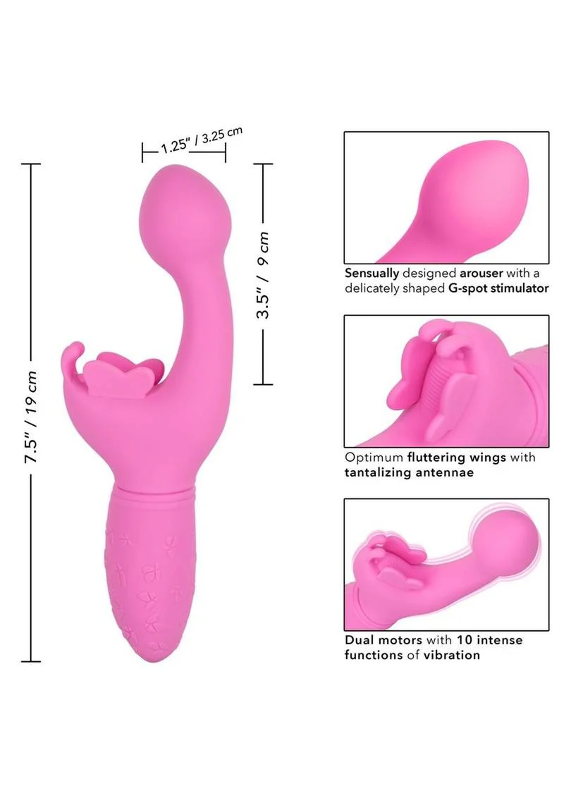 Butterfly Kiss Rechargeable Silicone Dual Vibrator - Image 7