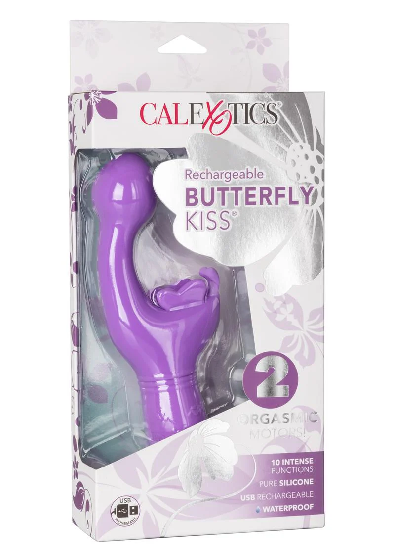 Butterfly Kiss Rechargeable Silicone Dual Vibrator - Image 9