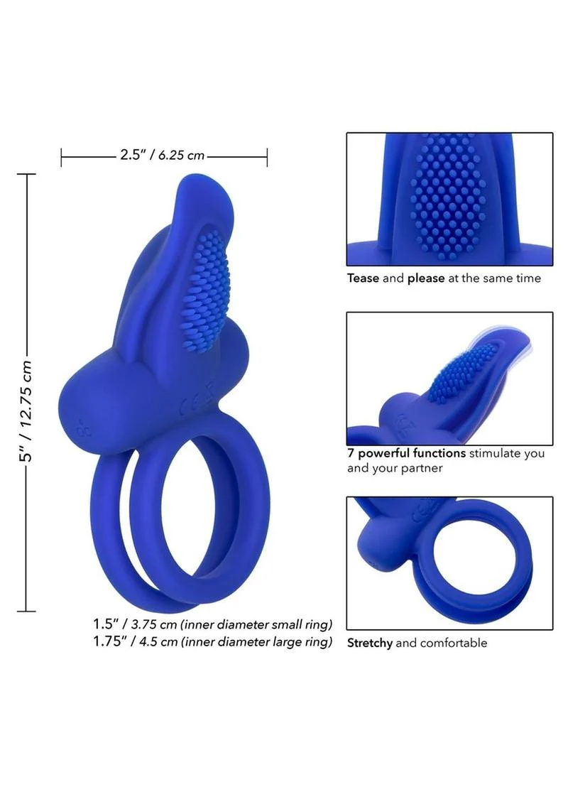 Calexotics Silicone Rechargeable Dual Pleasure Enhancer Cock Ring - Image 4