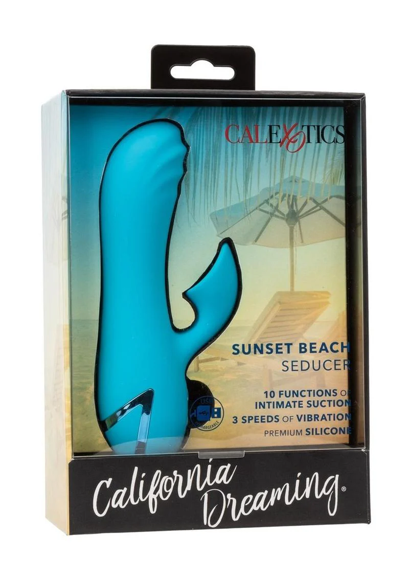 California Dreaming Sunset Beach Seducer Rechargeable Silicone Dual Vibrator - Image 4