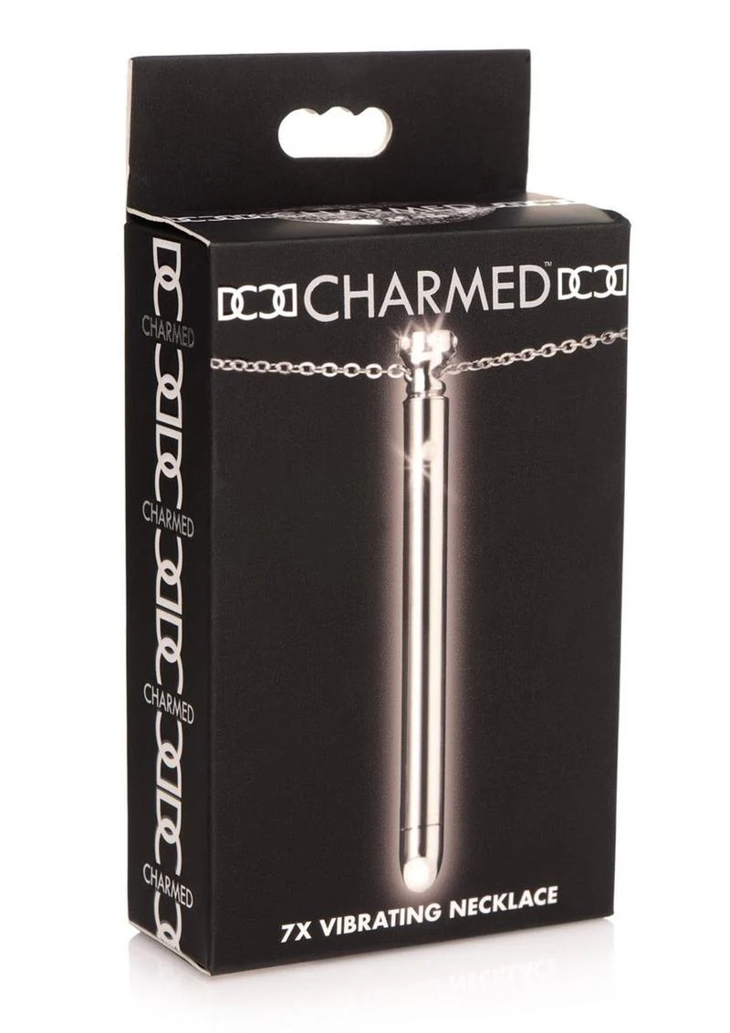 Charmed Rechargeable Stainless Steel 7x Vibrating Necklace - Image 11