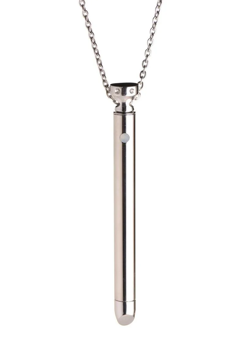 Charmed Rechargeable Stainless Steel 7x Vibrating Necklace - Image 12