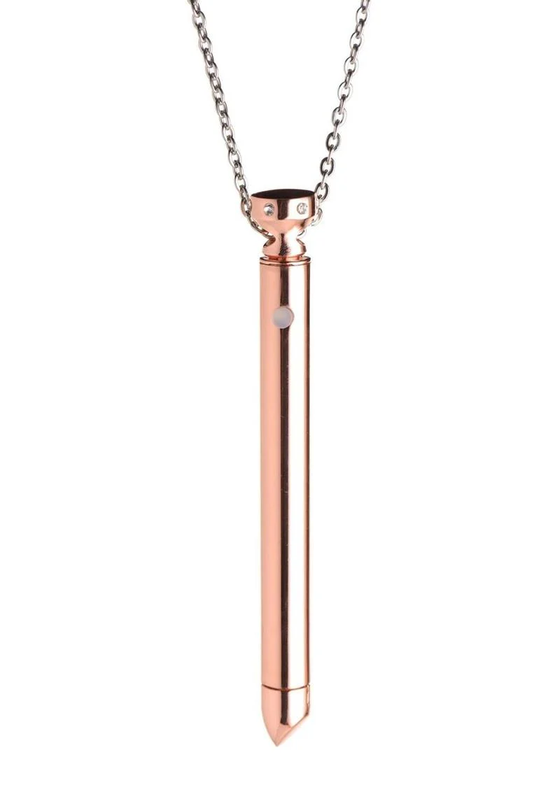 Charmed Rechargeable Stainless Steel 7x Vibrating Necklace - Image 5