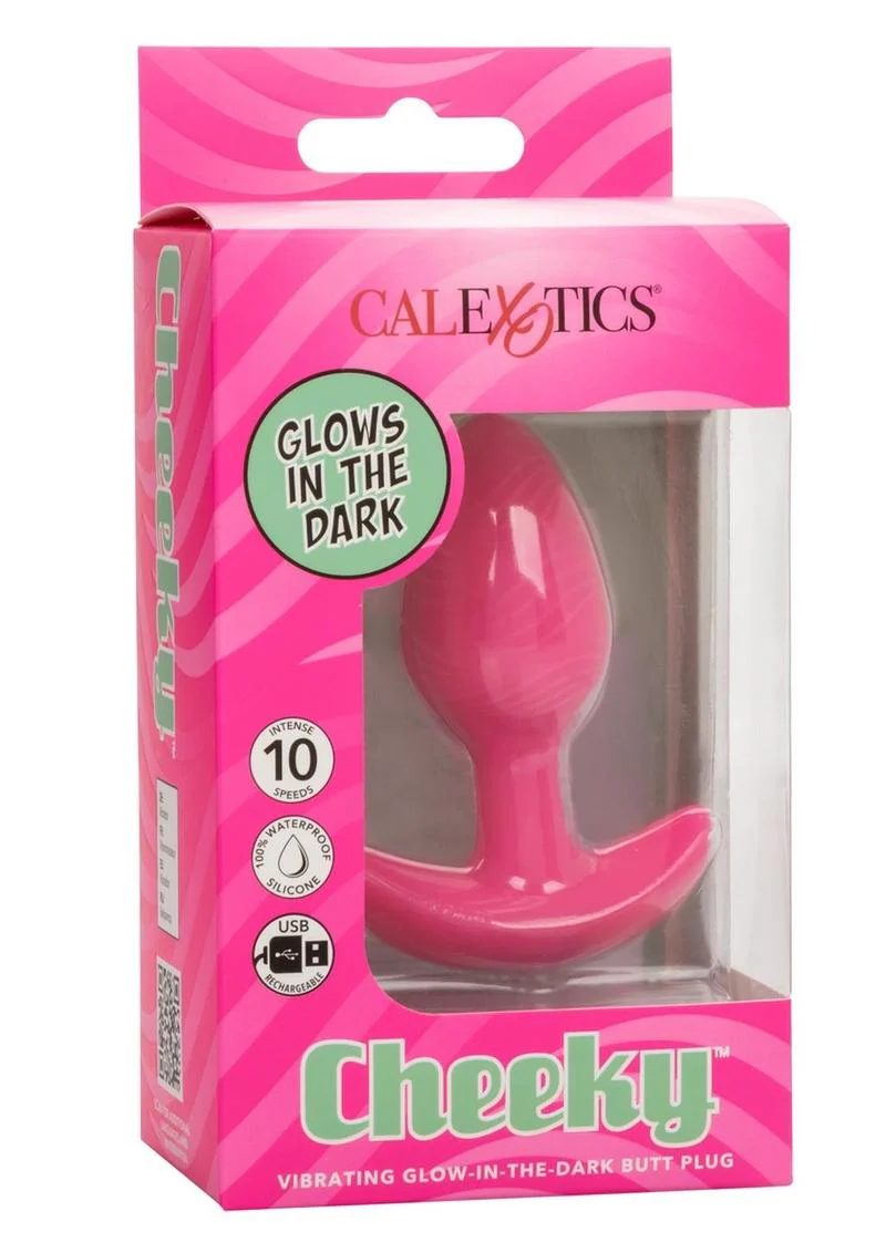 Cheeky Rechargeable Silicone Glow In The Dark Butt Plug - Image 4