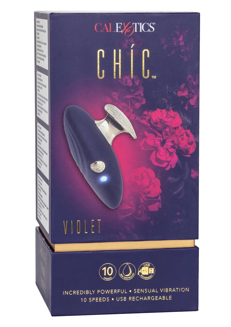 Chic Violet Silicone Rechargeable Massager - Image 3