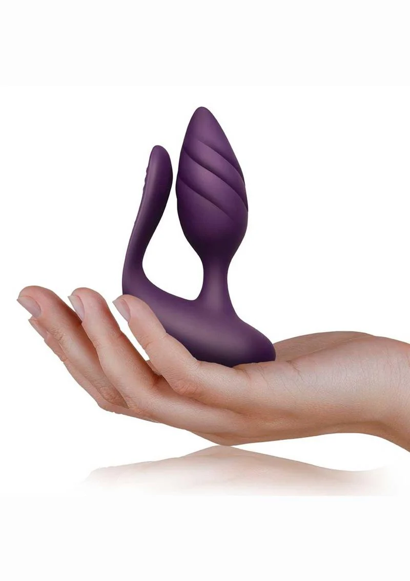 Cocktail Rechargeable Silicone Couples Vibrator with Remote Control - Image 5