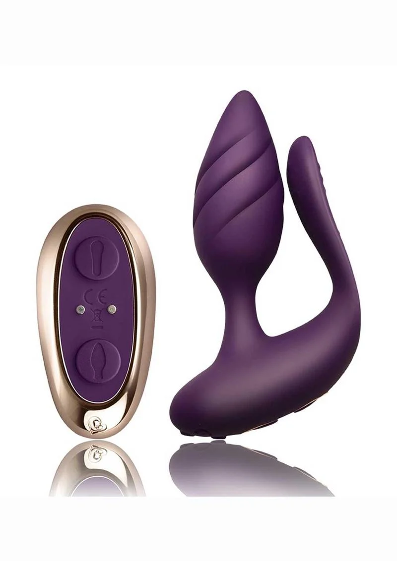 Cocktail Rechargeable Silicone Couples Vibrator with Remote Control - Image 6