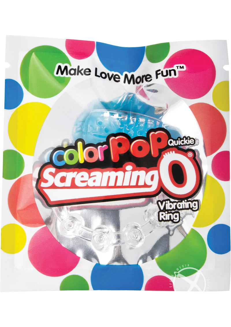 Color Pop Quickie Screaming O Vibrating Ring Silicone Cock Ring - Image 2
