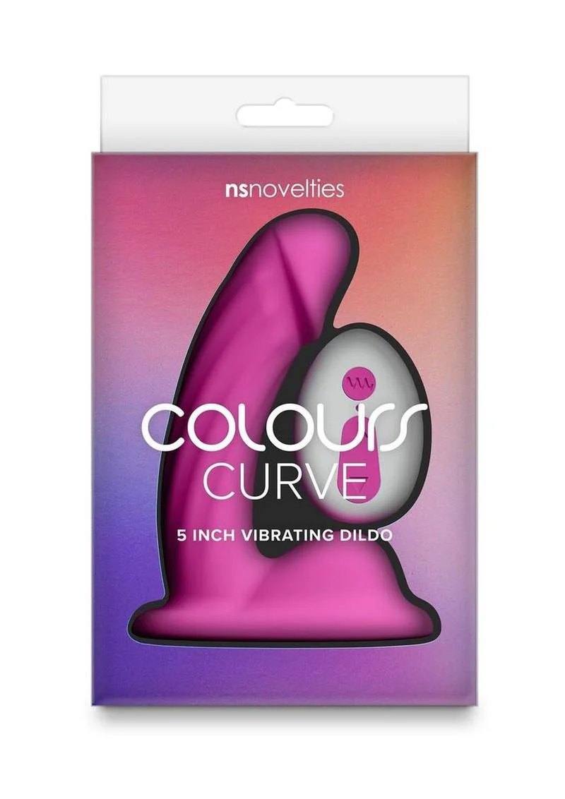 Colours Curve Silicone Vibrating Dildo with Remote Control - Image 2