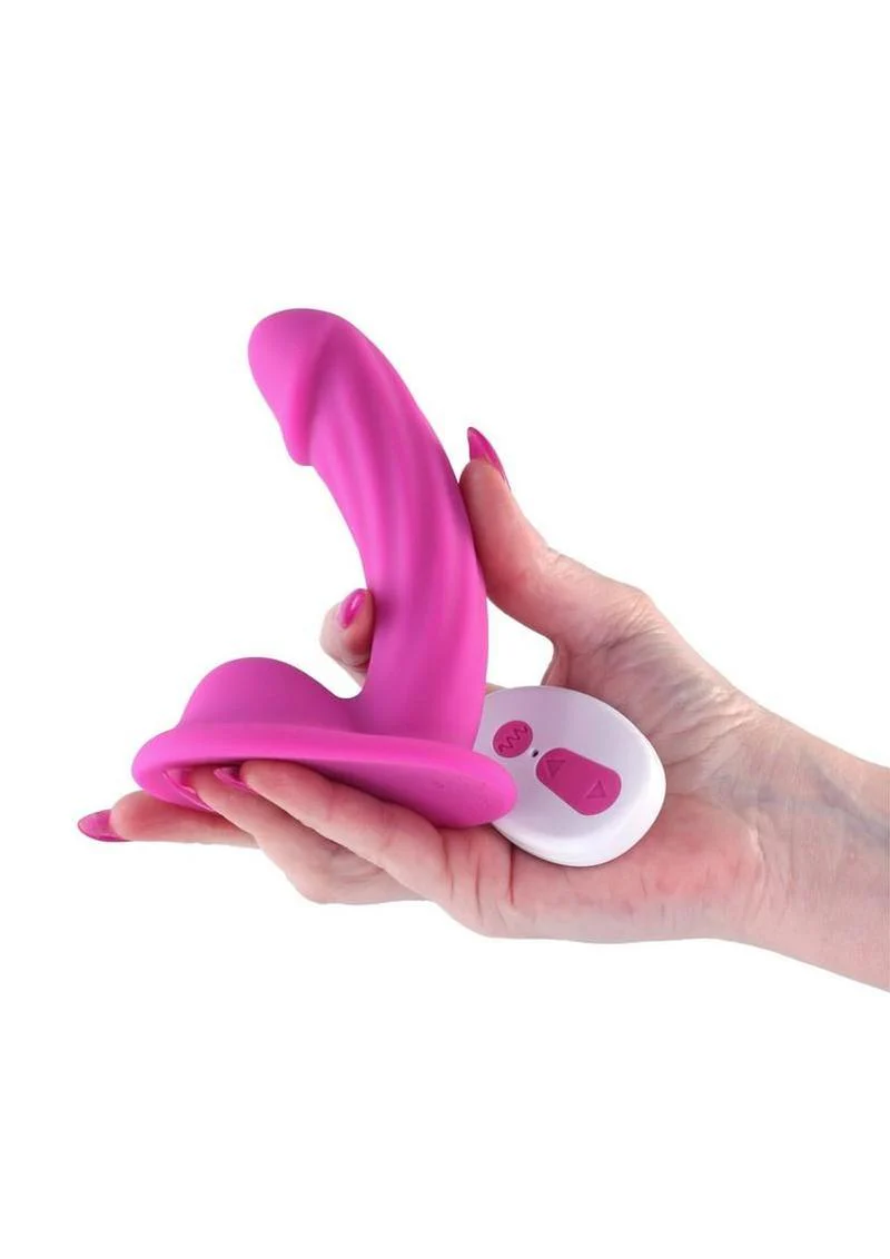 Colours Curve Silicone Vibrating Dildo with Remote Control - Image 3